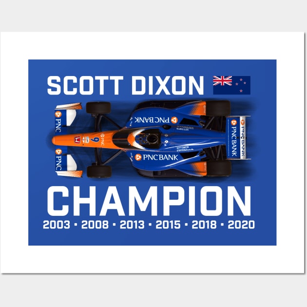 Scott Dixon Champion 2020 (white text) Wall Art by Sway Bar Designs